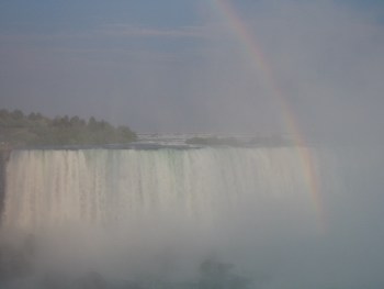 Rainbow through the American Falls, September 8, 2001, Hanson R. Hosein